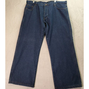Smiths Workwear Jeans Mens Size‎ 42 Dark Blue Denim Cotton Pockets Straight Leg